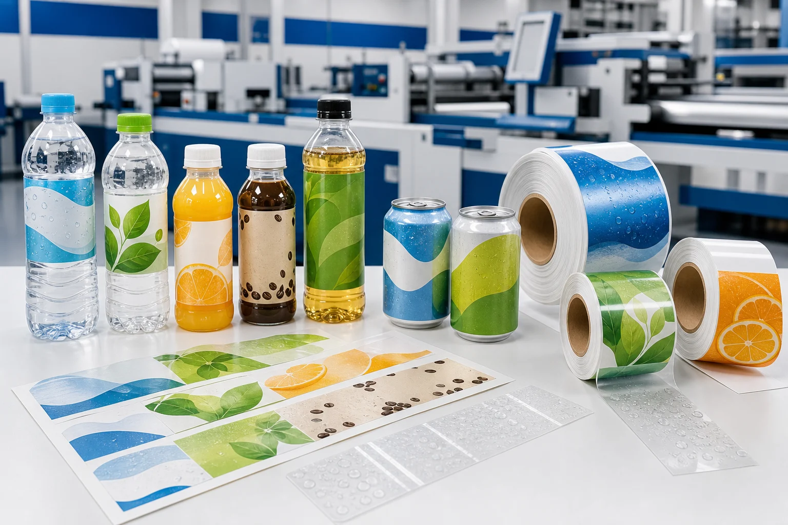 Custom beverage bottle and can labels