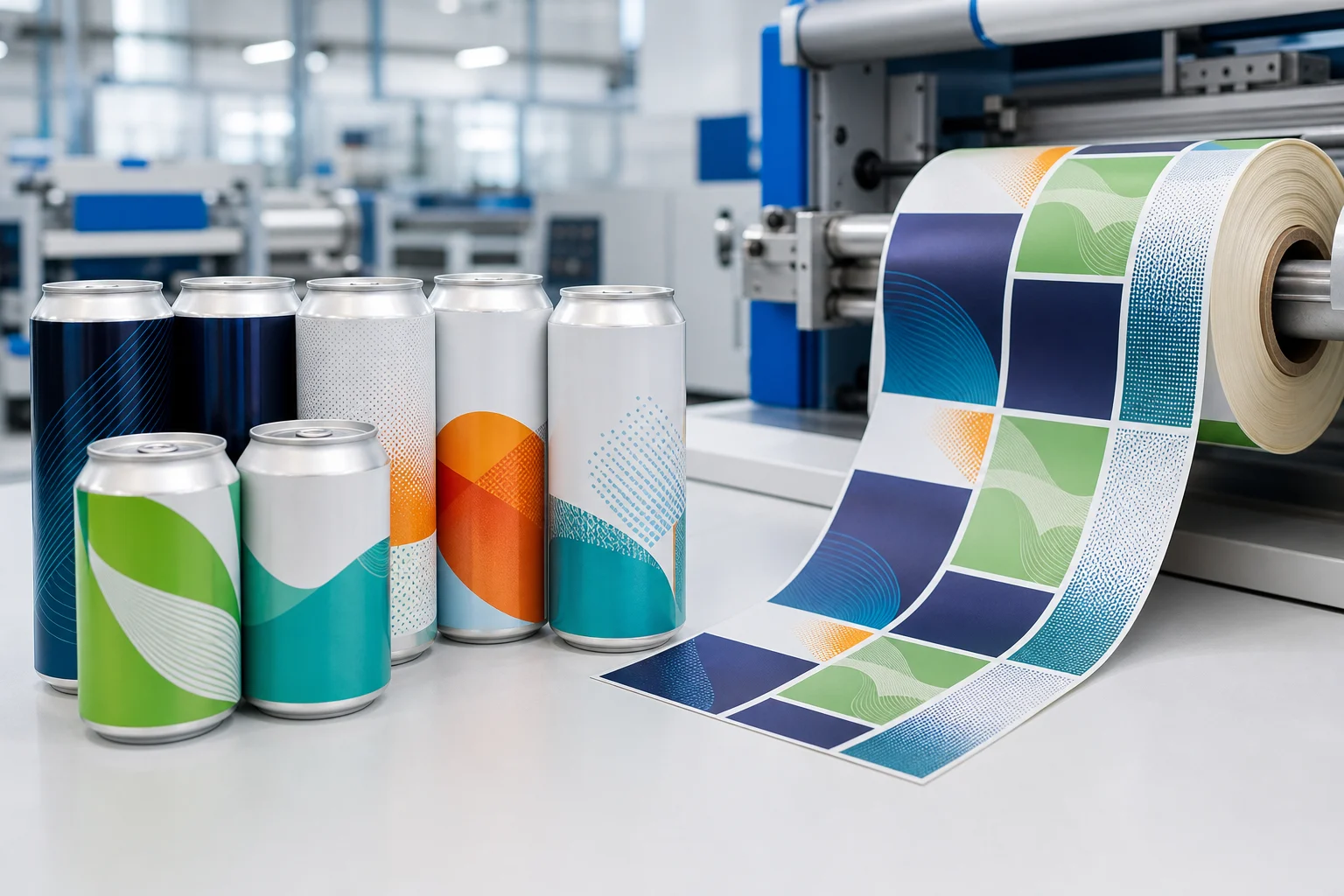 Roll labels for beverage bottles