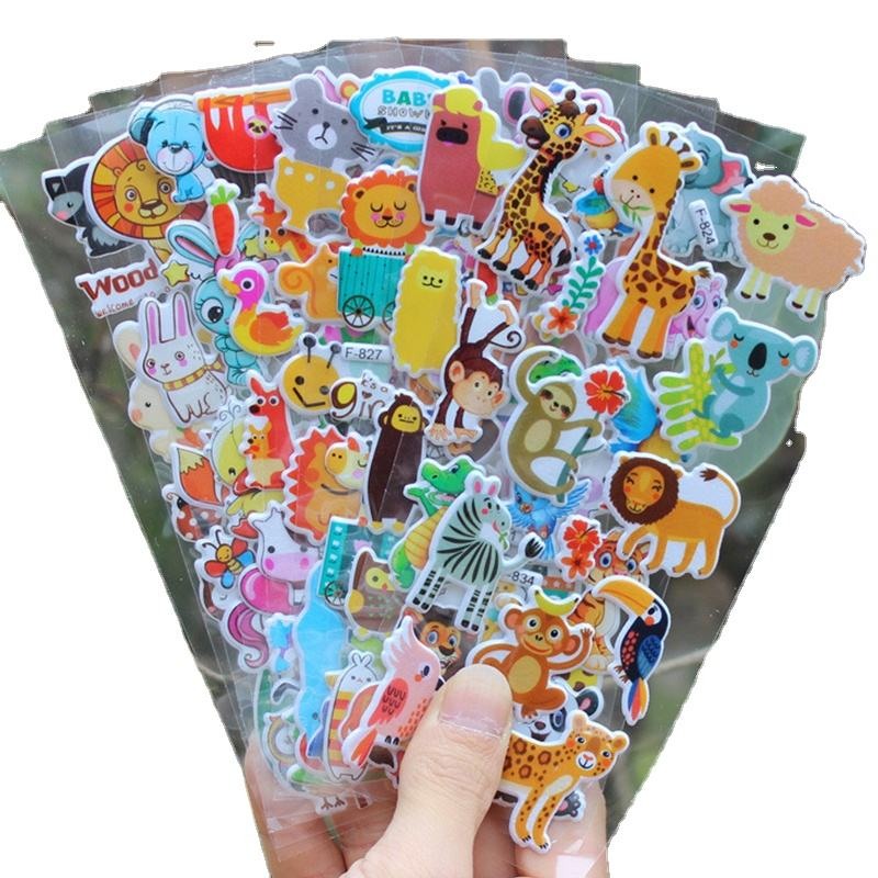 Animal character sticker pack sets