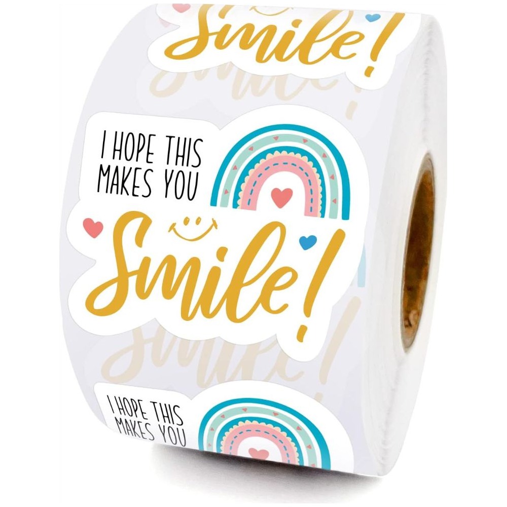 Smile rainbow sticker roll