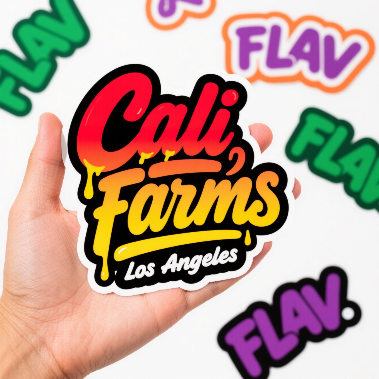 Bold logo die cut stickers