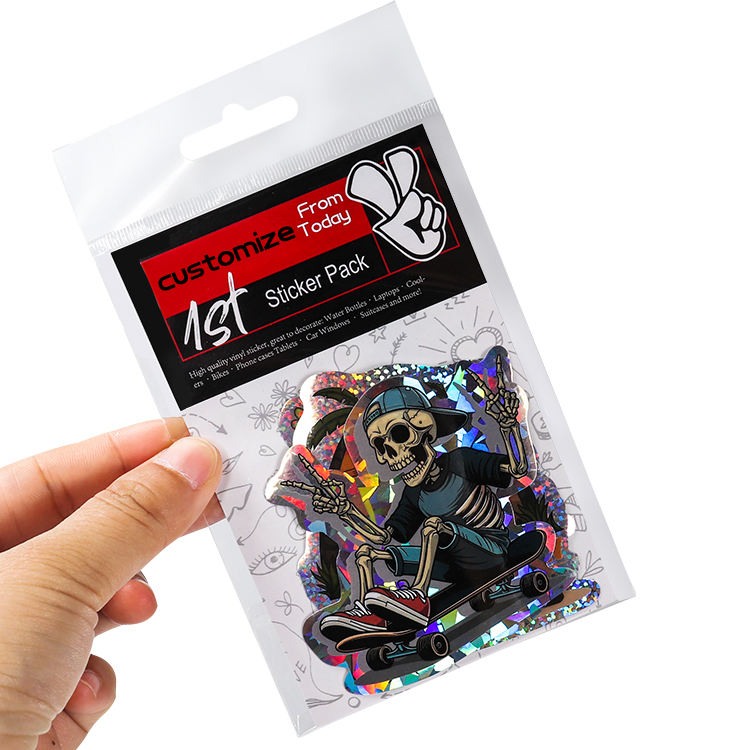 Holographic sticker pack bag