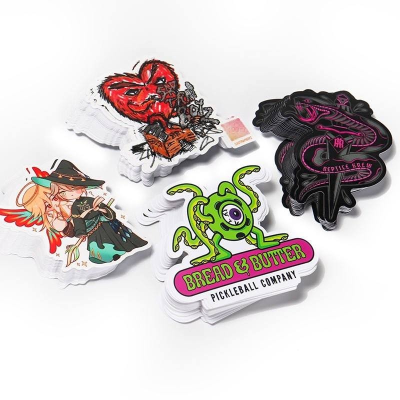 Fantasy die cut sticker stacks