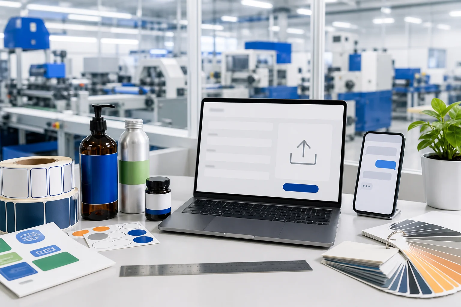 Custom label quote and digital proof support