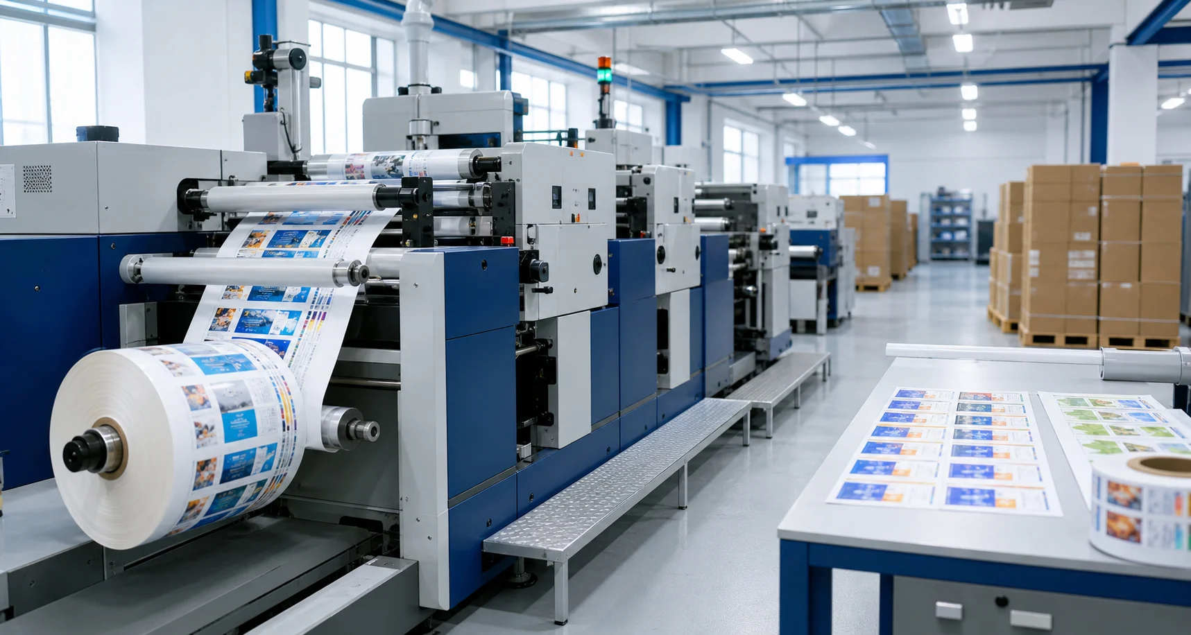 Label printing production and packing capability