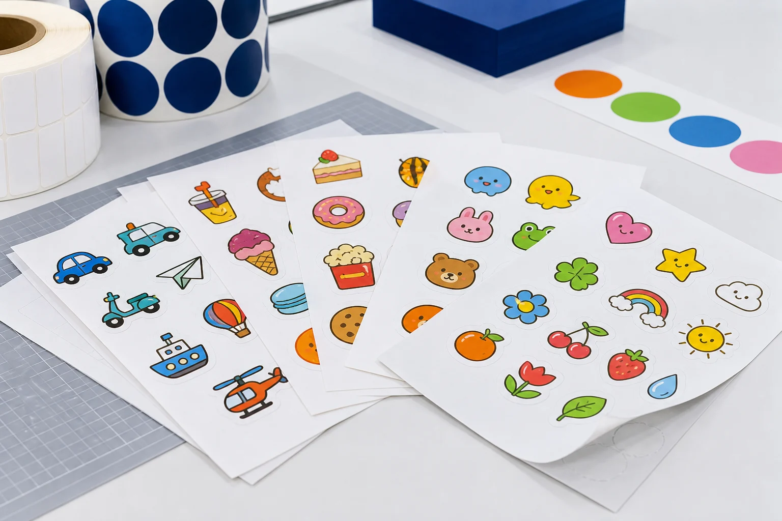 Holographic cartoon stickers with custom shapes