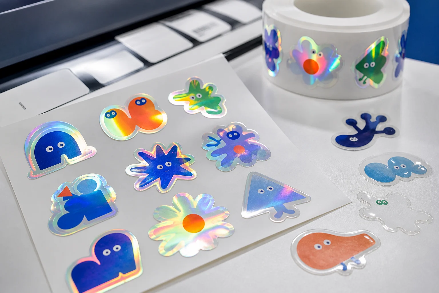 Waterproof vinyl cartoon stickers for brand promotion