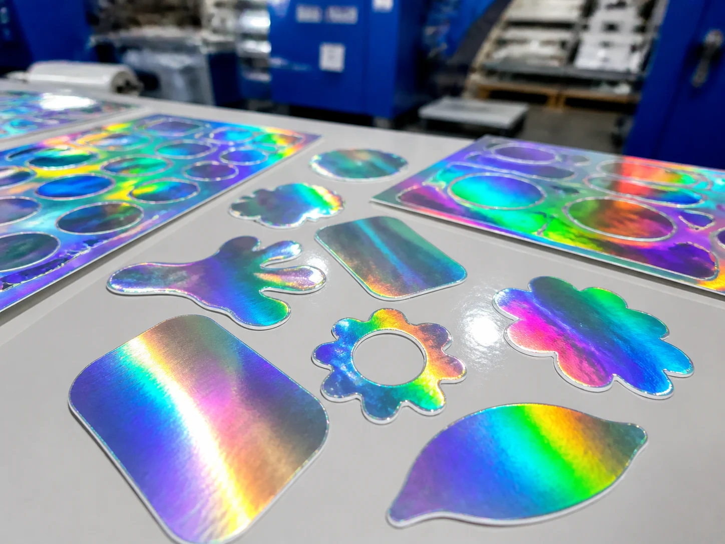 Holographic sticker material for custom stickers