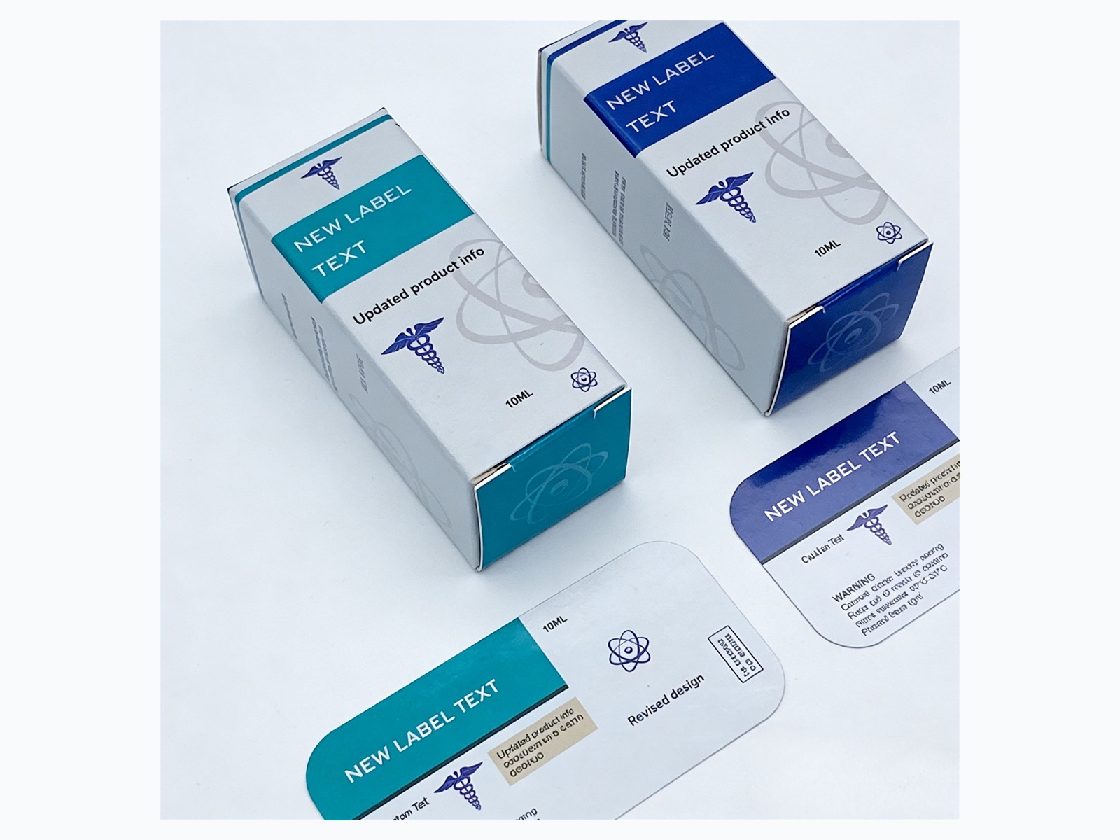 Blue Teal Box Label Set